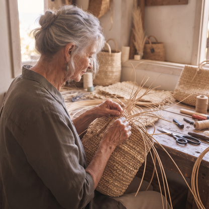 The Byron — Textured Woven Tote