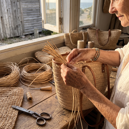 The Sorrento — Woven Basket Tote