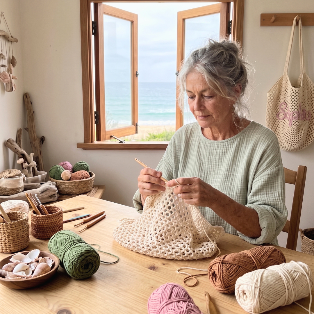 Hand Made Personalised Crochet Tote Bag