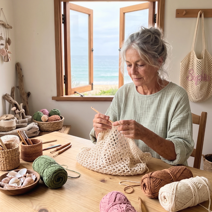 Hand Made Personalised Crochet Tote Bag