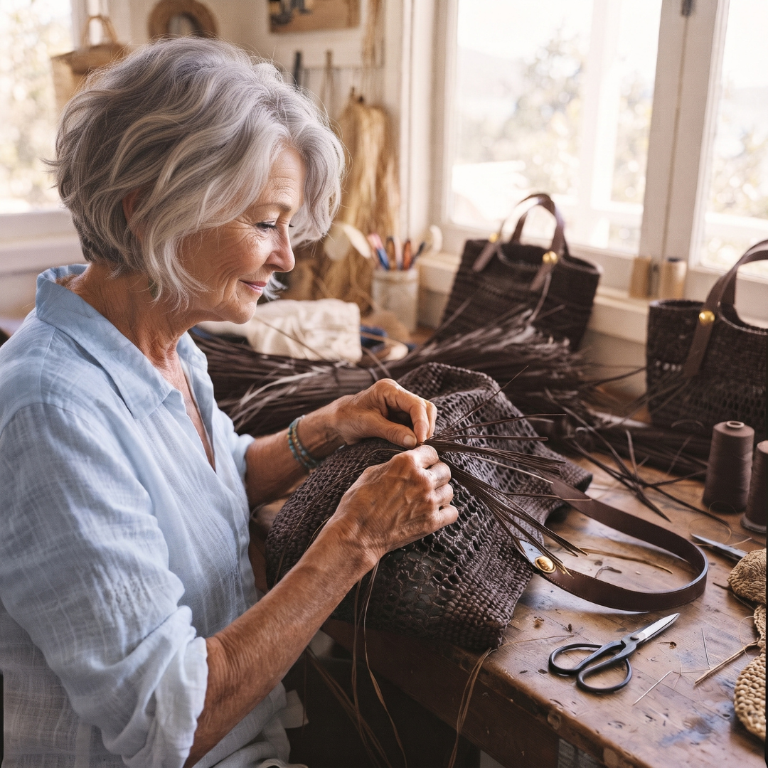 The Avalon — Open-Weave Shoulder Tote