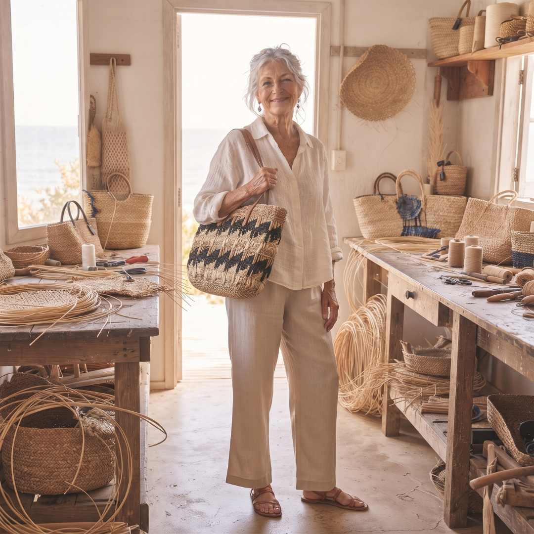 The Byron — Textured Woven Tote