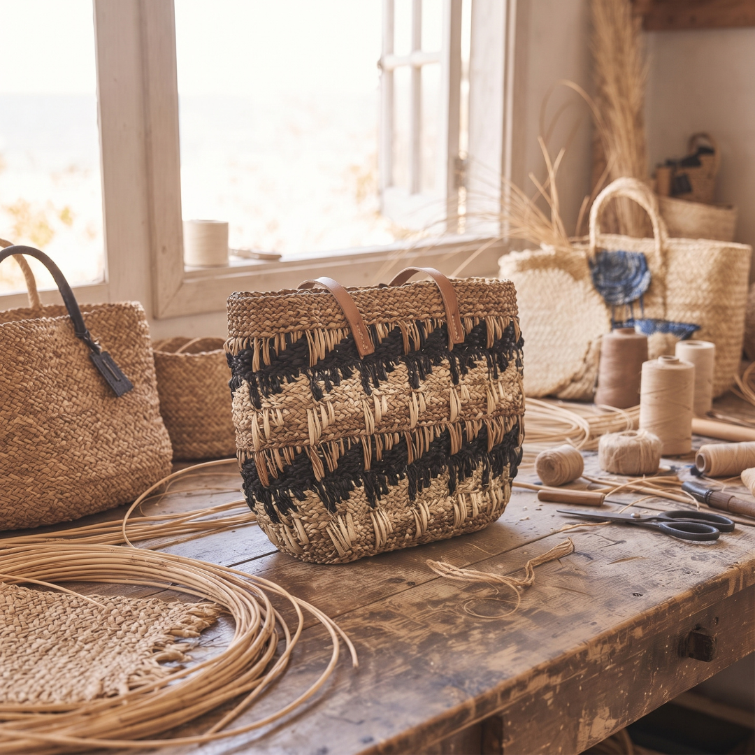 The Byron — Textured Woven Tote