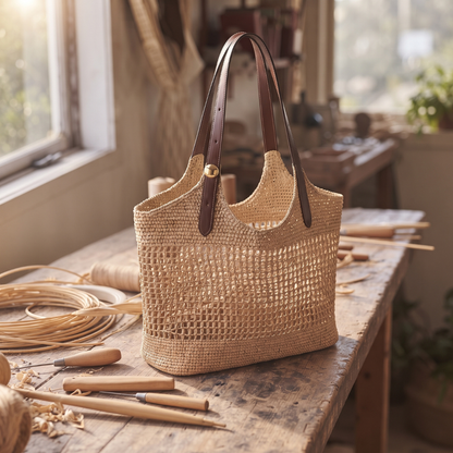 The Avalon — Open-Weave Shoulder Tote