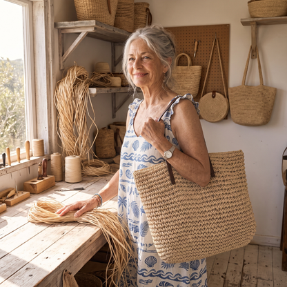The Marlo — Woven Shoulder Tote