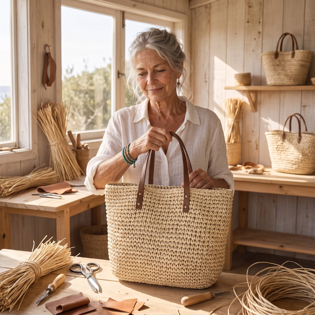 The Marlo — Woven Shoulder Tote