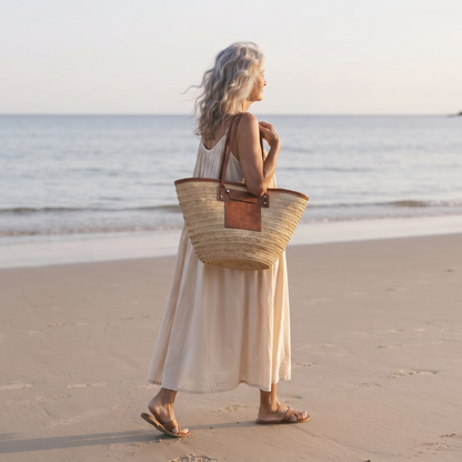 The Sorrento — Woven Basket Tote