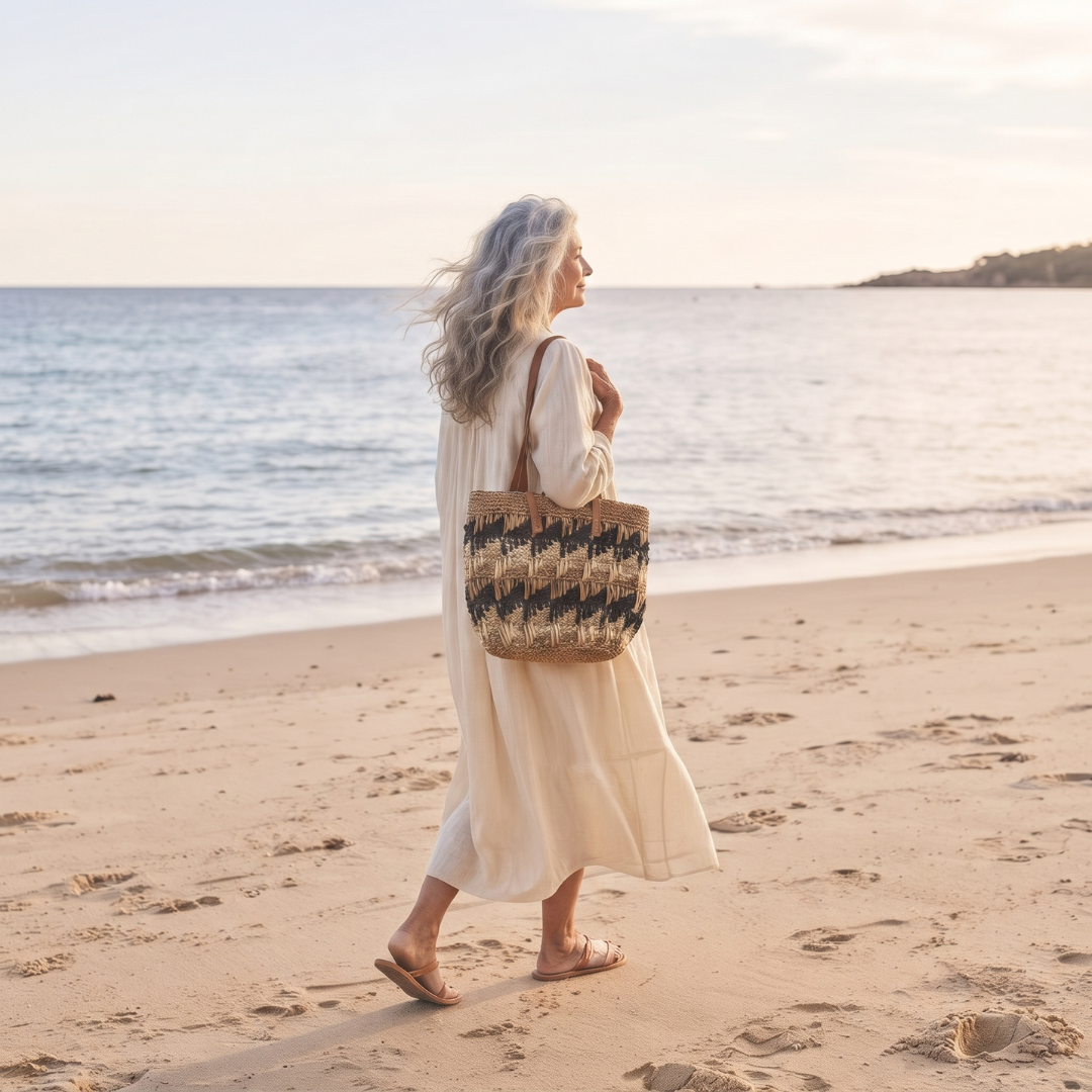 The Byron — Textured Woven Tote