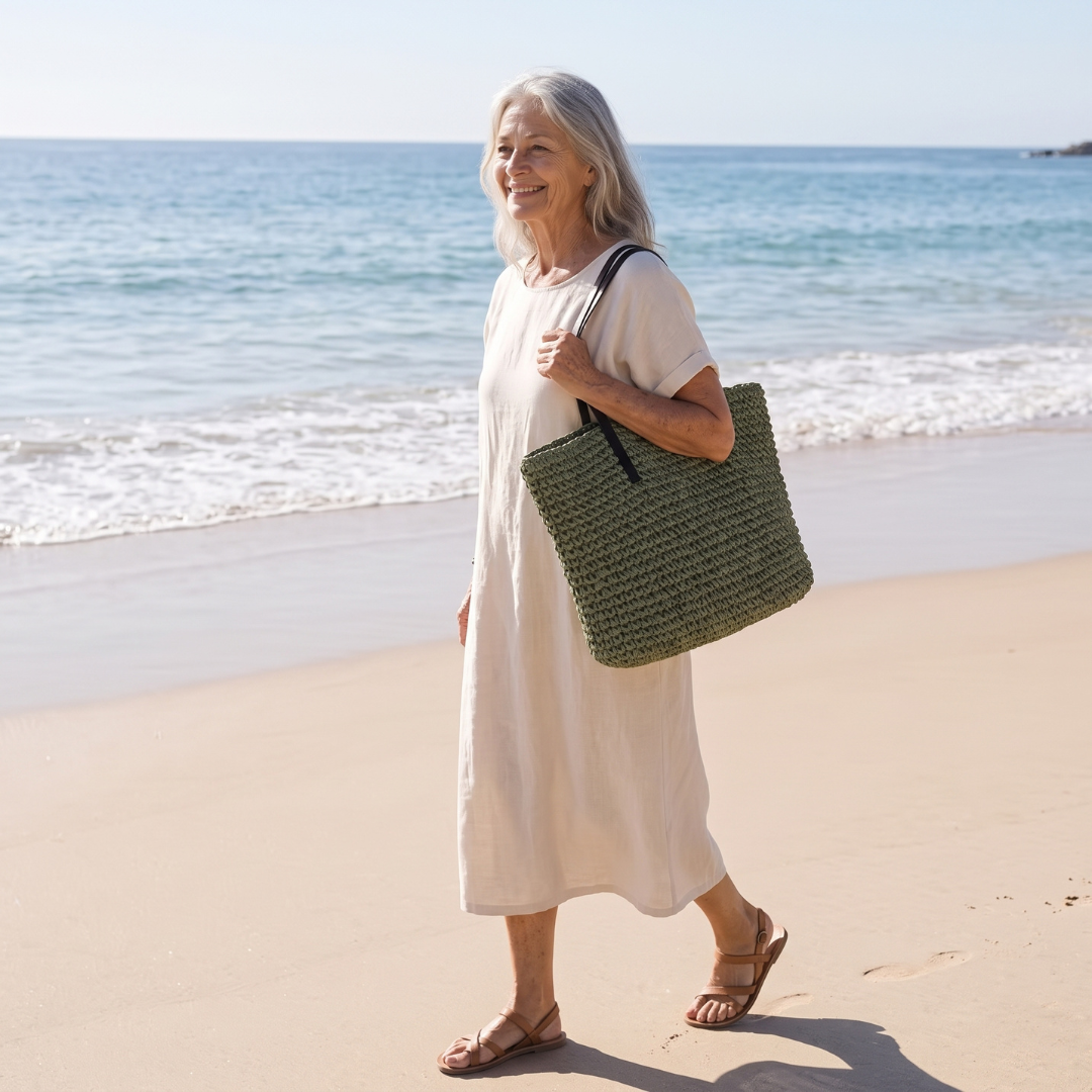 The Marlo — Woven Shoulder Tote