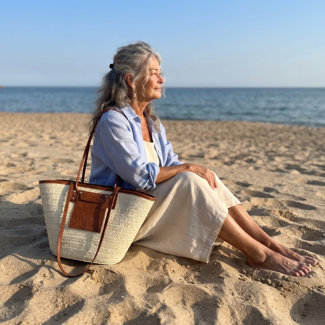 The Sorrento — Woven Basket Tote