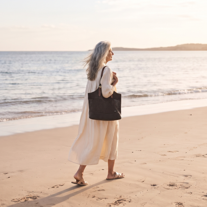The Avalon — Open-Weave Shoulder Tote