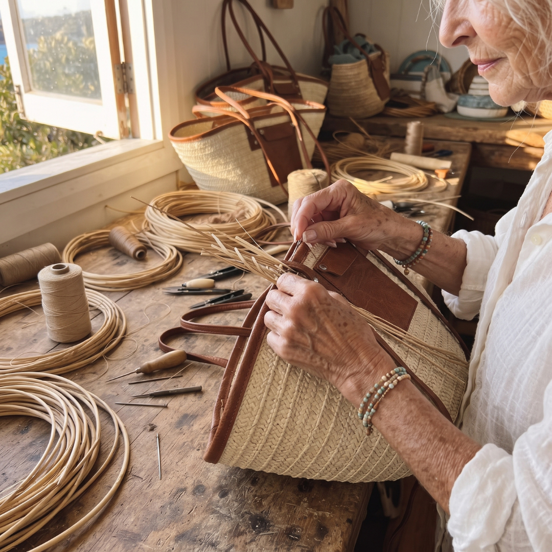 The Sorrento — Woven Basket Tote