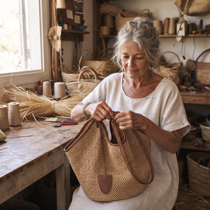 The Noosa — Woven Shoulder Bag