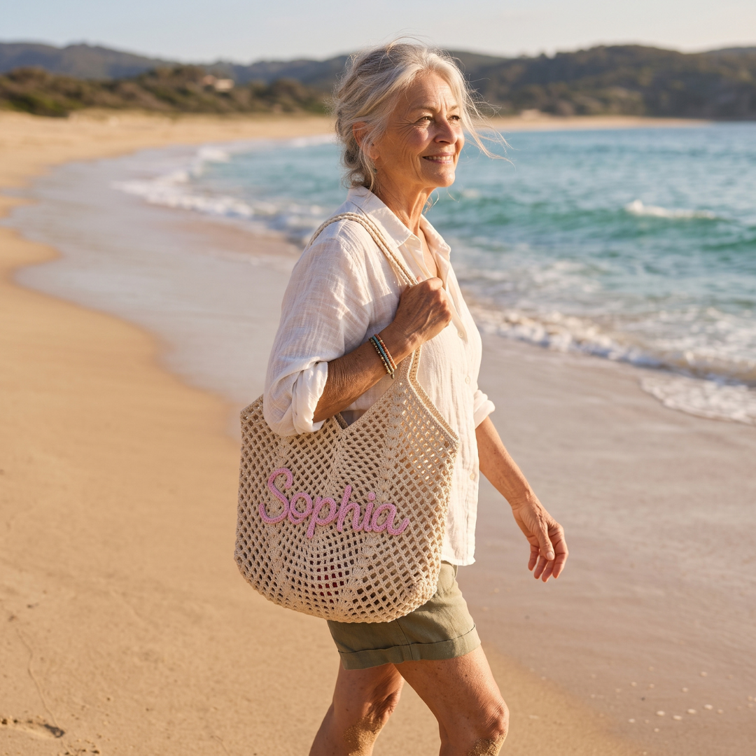 Hand Made Personalised Crochet Tote Bag