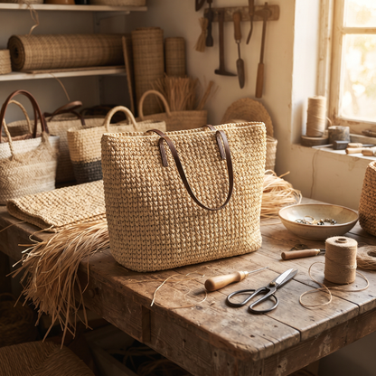 The Marlo — Woven Shoulder Tote