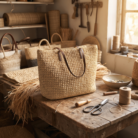 The Marlo — Woven Shoulder Tote