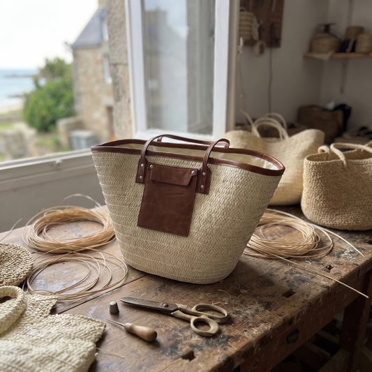 The Sorrento — Woven Basket Tote