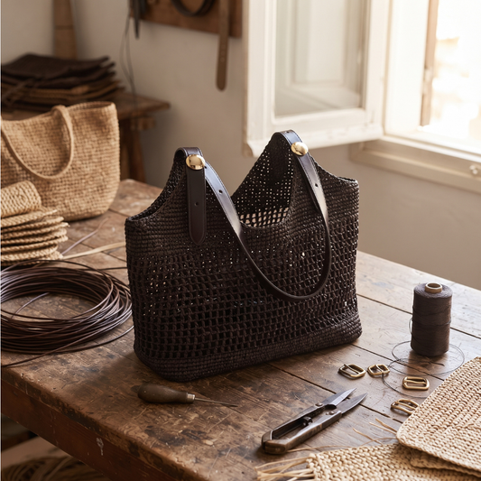 The Avalon — Open-Weave Shoulder Tote