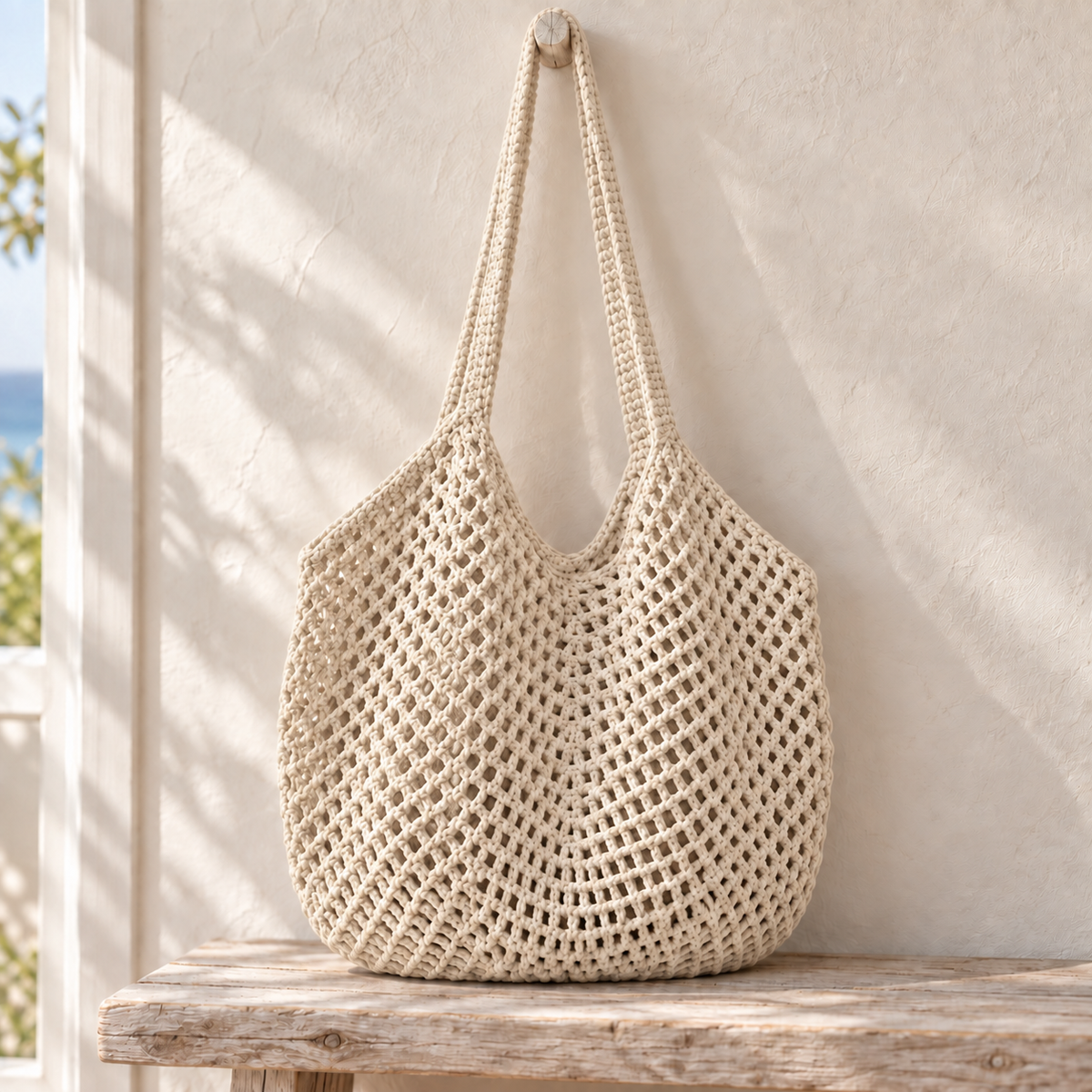 Hand Made Personalised Crochet Tote Bag