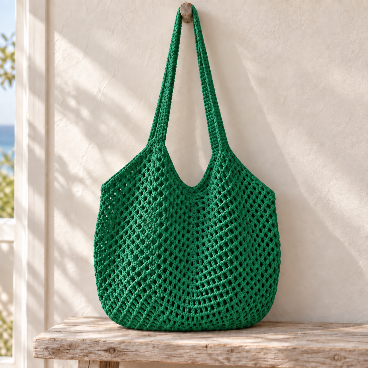 Hand Made Personalised Crochet Tote Bag