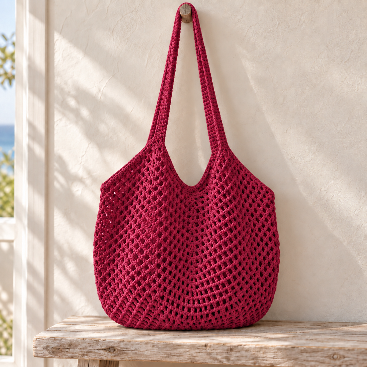 Hand Made Personalised Crochet Tote Bag
