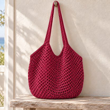 Hand Made Personalised Crochet Tote Bag