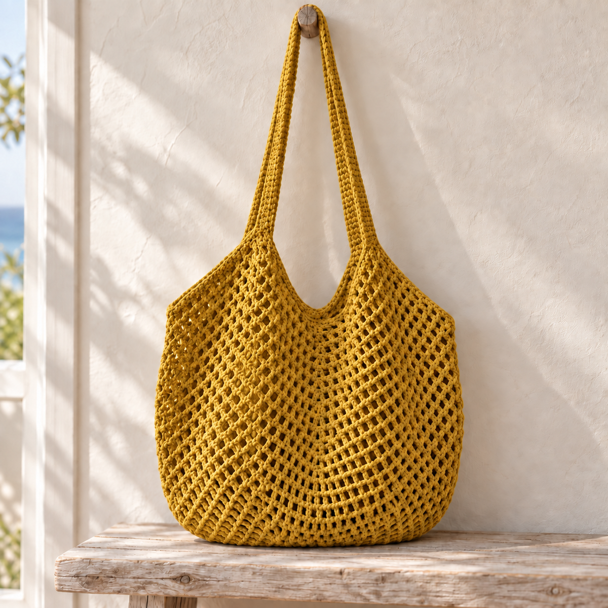 Hand Made Personalised Crochet Tote Bag