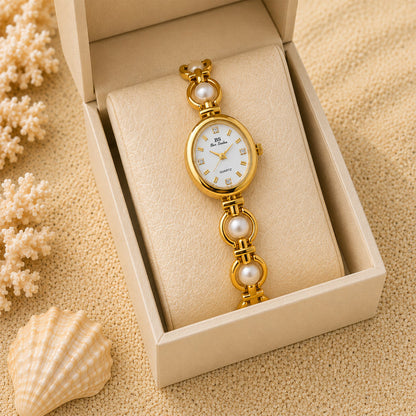Hina Pearl Watch Gold