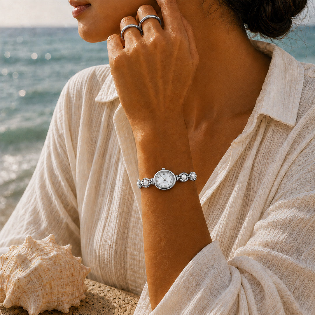 Hina Pearl Watch Silver