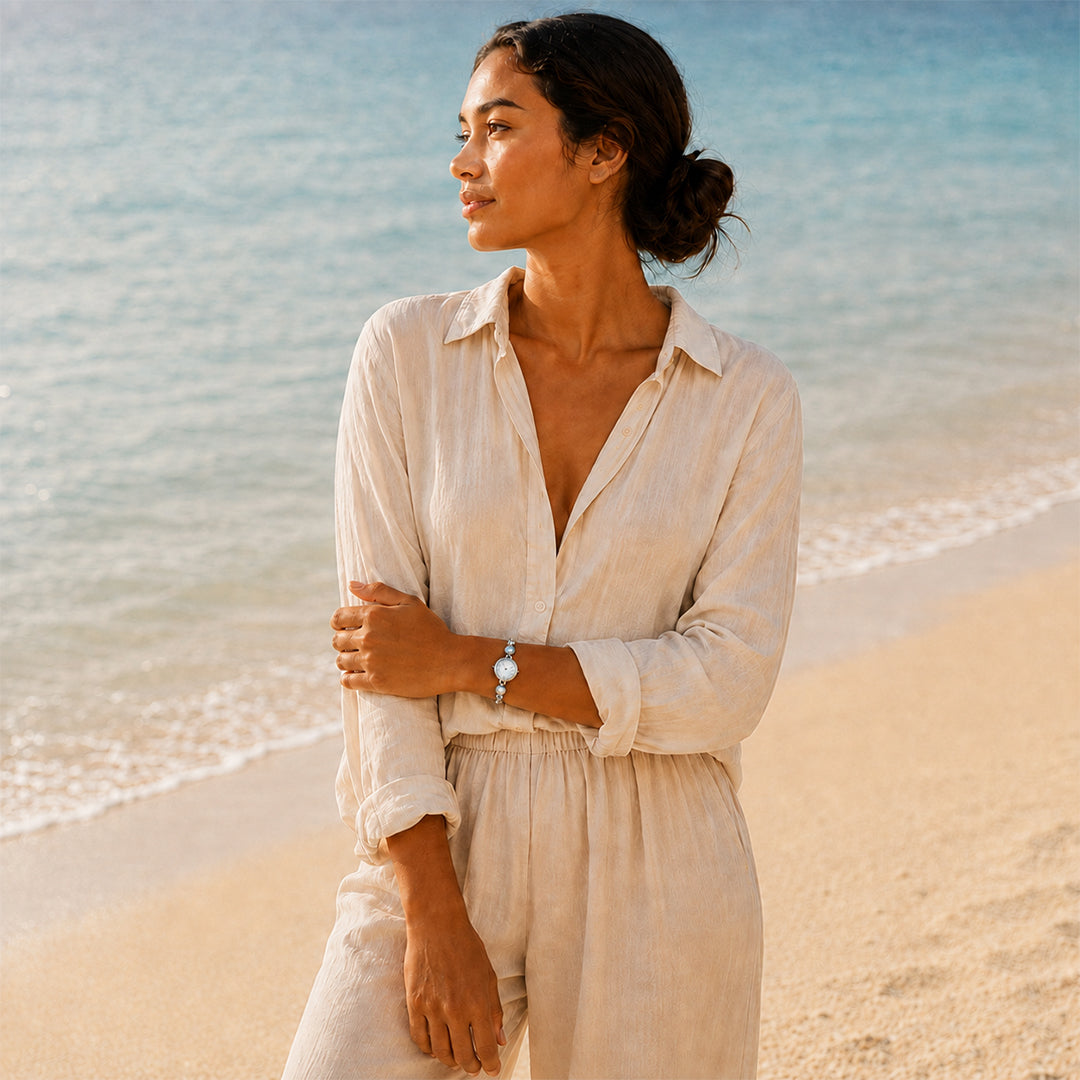 Hina Pearl Watch Silver
