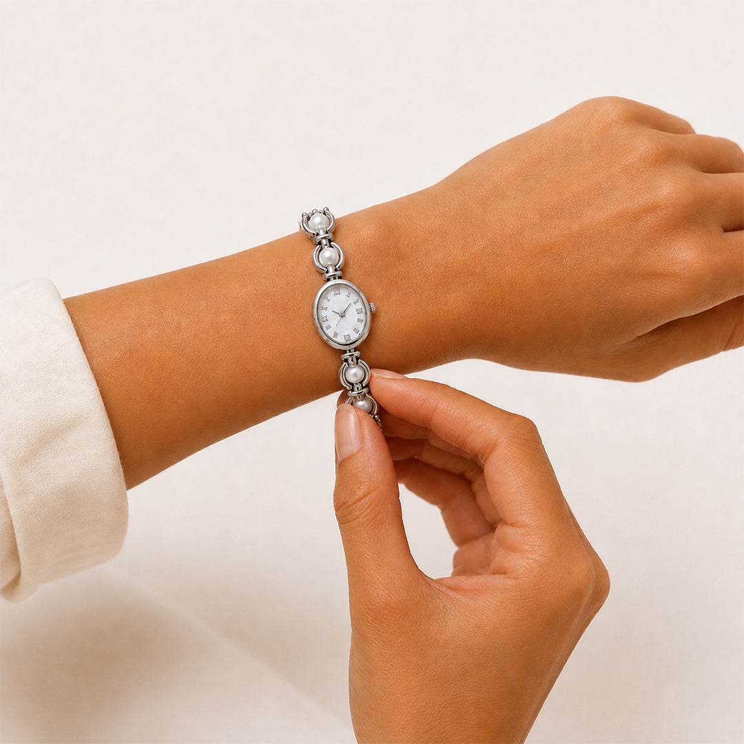 Hina Pearl Watch Silver