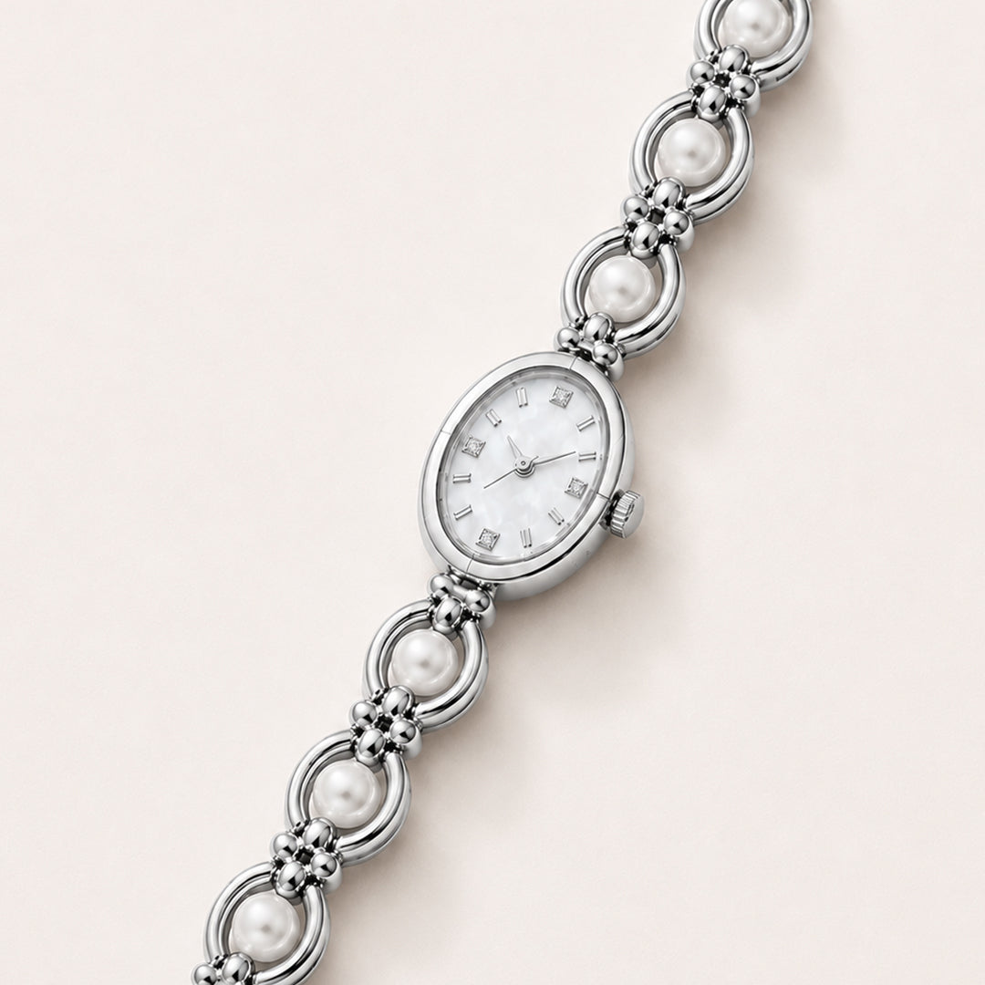 Hina Pearl Watch Silver